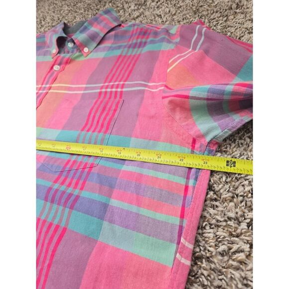 J.Crew Bright Plaid Button-Down Shirt Long Sleeves Men's Size L 100% Cotton - Picture 6 of 8